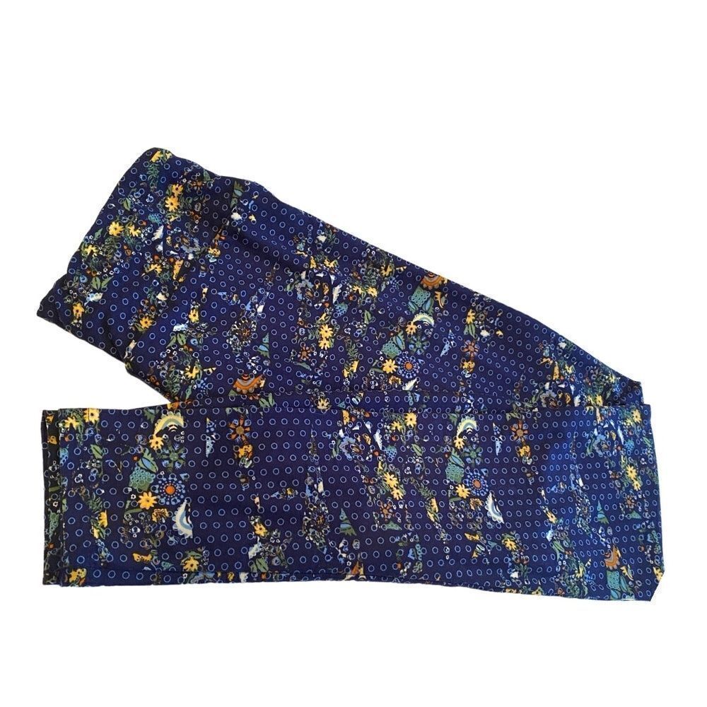 1226 LuLaRoe Leggings Size OS Purple Yellow Stardust Print New